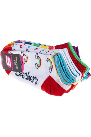 Skechers 6pk Girls No Terry S115376-MULT, voor meisje, , Sokken, maat: 31-34