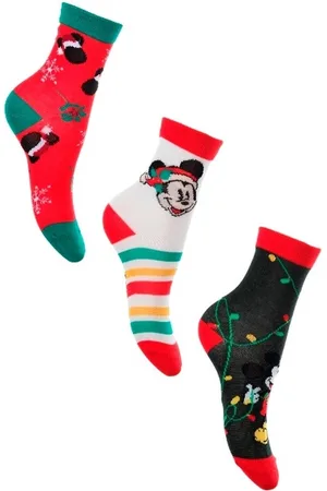 Mickey Mouse Sokken - Kerst - 3 paar - maat 27-30