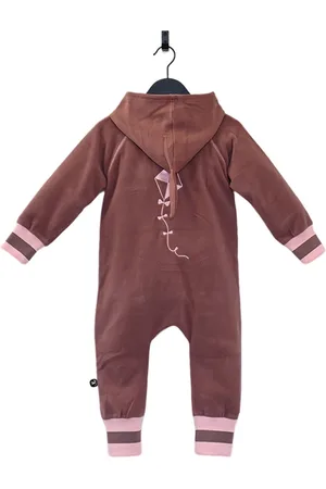 Ducksday Fleecepak - Onesie voor kinderen - unisex - /lichtroze - maat 104/110