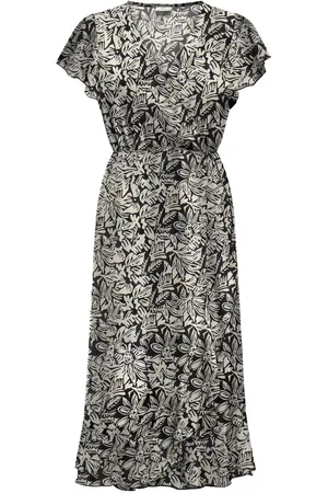 JDY PIPER S/S MIDI FLOUNCE DRESS WVN DIA Dames Jurk