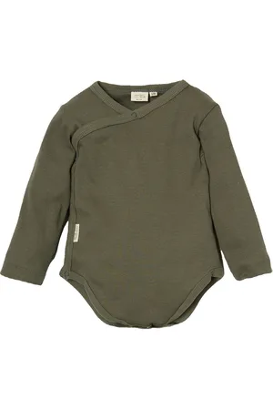 Little Indians Baby Overslagromper Lange mouw Dusty olive