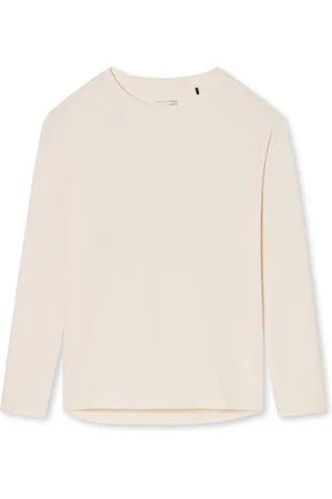 Schiesser Mix+Relax T-shirt - dames shirt lange mouwen cremekleurig