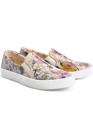 Goby Flowers - Schoenen - Sneakers - Hoge kwaliteit - Handmade - Meisjesprint
