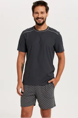 Italian Fashion | Abel | korte pyjama voor heren | shortama met korte mouwen | 100% jersey katoen | XXL