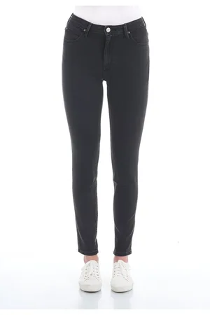 Lee Dames Jeans Broeken Scarlett High skinny Fit Zwart Volwassenen Denim Jeansbroek