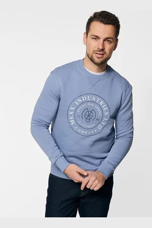 Mexx Crew Neck Sweatshirt With Print Denim Blue