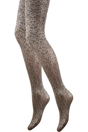Merkloos Panty - bloemenprint - XXL (44-48)