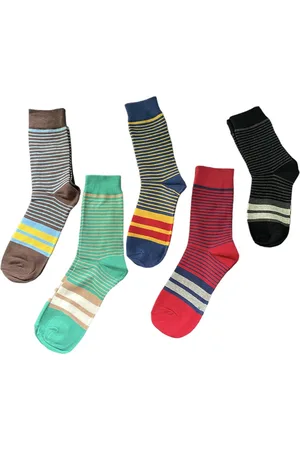ASTRADAVI Socks Collection - Normale Sokken - 5 Stuks - Unisex Katoenen Sokken - Gestreept - 36/41
