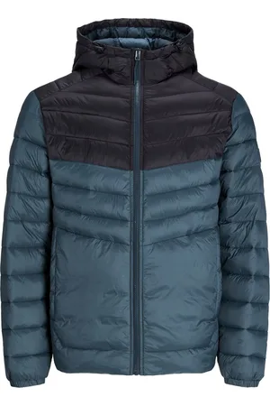 JACK & JONES JACK&JONES PLUS JJESPRINT PUFFER HOOD NOOS PLS Heren Gequilte jas
