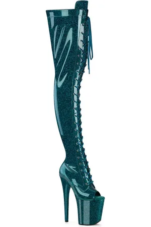 Pleaser FLAMINGO-3021GP Plateau Overknee Laarzen - 35 Shoes