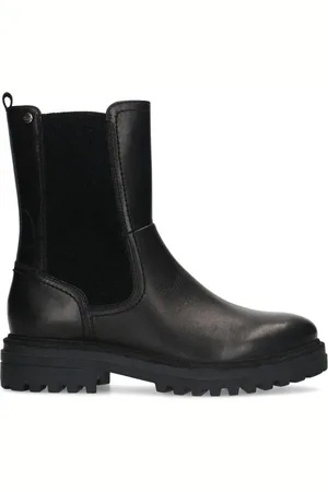 No Stress Dames - Zwarte leren chelsea boots