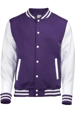 AWDis Varsity jacket, Purple/White