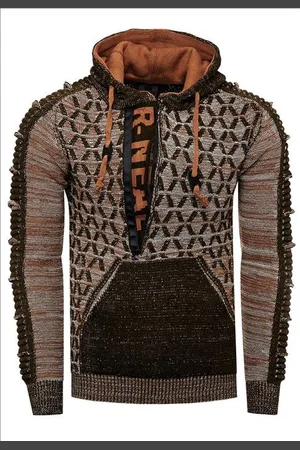 Rusty Neal RustyNeal - Heren Hoodie Trui - Petrolwit - Modernfit - Capuchon
