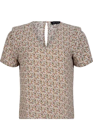 lofty manner T-shirt Top Rosa Oc16 112 Green Paisley Print Dames