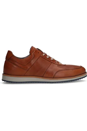 Manfield Heren - leren sneakers
