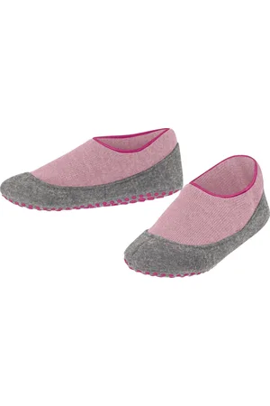 Falke Cosyshoe antislip noppen merinowol huissokken pantoffels kinderen roze
