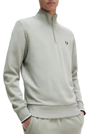 Fred Perry Half Zip Trui Limestone