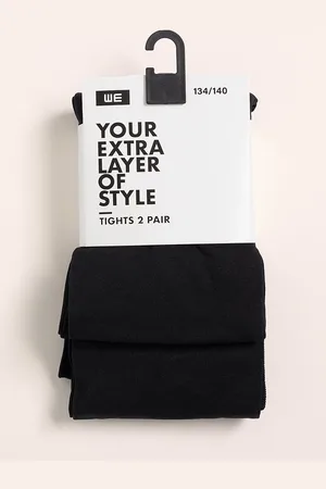 WE Fashion Meisjes panty 2-pack, 50 denier