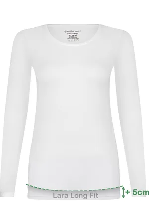 Bamboo Basics Comfortabel & Zijdezacht Lara - Bamboe T-Shirts (Multipack 2 stuks) Dames - Lange Mouwen - Long Fit - - M