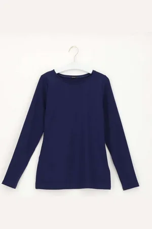 Oroblu Perfect Line Cotton - T-Shirt Short Sleeve - Kleur Blauw