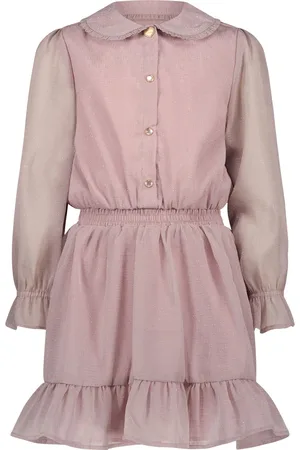 Le Chic Jurk Swanka structure voile - Sweet Plums - maat 110