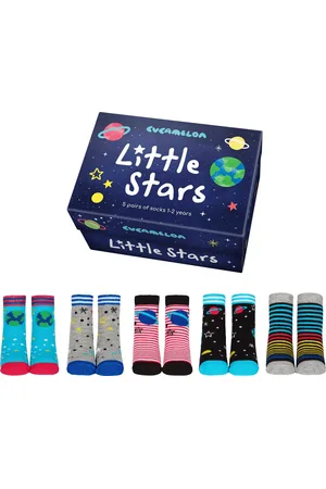 United Oddsocks Baby Sokken Little Stars 1-2 Jaar 5 Paar Baby Sokjes in een Cadeaudoos