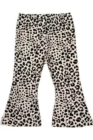 Merkloos R Rebels - Legging - Flared Pants - Leopard Cream - Grijs/Zwart
