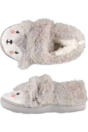 Apollo Kinder dieren pantoffels/sloffen poolvos maat 19-20