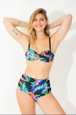 Merkloos Bikini Set 2 delig- Nieuw Collectie Dames Badmode&Bikini- High Waist beugel Push up Bikini VC714-