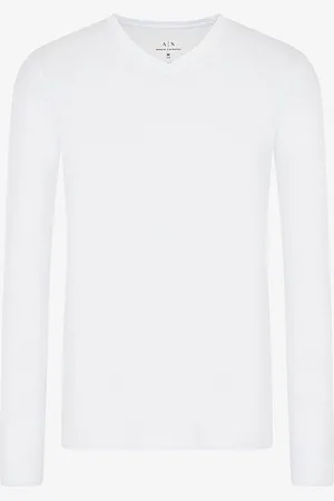 Armani Exchange 8nzm99_zja5z Lange Mouwenshirt Wit XS Man