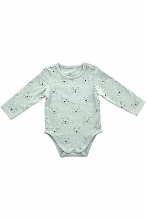 Jollein Romper lange mouw Little lion grey