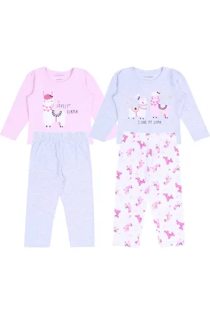 Produkt 2 x Grijs met lama pyjama