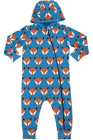 Villervalla ONESIE W. HOOD FOX - MID MARINE - 80