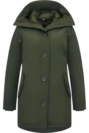 Matogla Dames Jassen Gewatteerde - Dames Winterjassen Lang - 505 - Groene Jas Dames