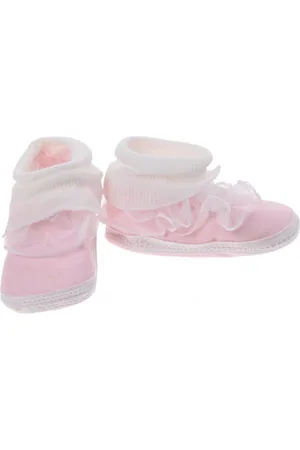 Junior Joy Babyschoenen Hoog Newborn Meisjes /wit Met Kant