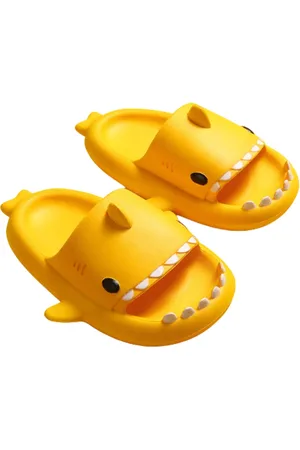 Merkloos Slippers kinderen haai - - jongens en meisjes 2-3 jaar - maat 24-25 - slippers - pantoffels