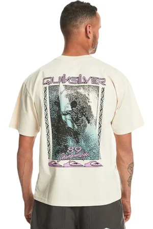 Quiksilver Back Flash T-shirt Met Korte Mouwen Beige L Man