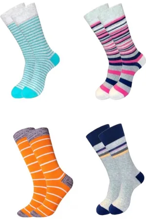 ASTRADAVI Socks Collection - Sokken - 4 Paar - Premium Katoenen Normale Sokken - 40/46 - Veelkleurig - , Grijs, Roze, Groen