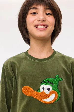 Woody Jongens-Heren Pyjama kakigroen - maat 092/2J