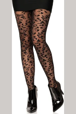Leg Avenue Sheer leopard pantyhose
