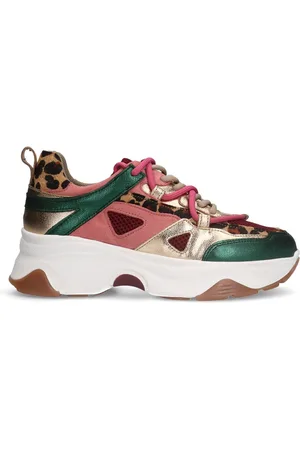 Sacha Dames - leren platform sneakers
