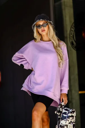 Merkloos Sweater- dames sweater- women collection- - pink- oversize