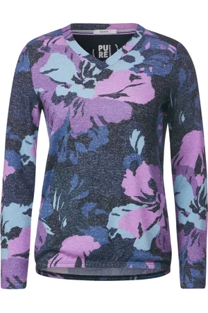 CECIL Cosy AOP V-Neck Dames T-shirt -