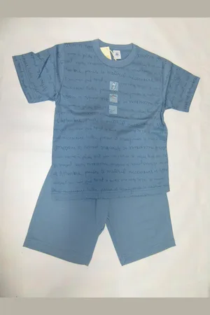 Petit Bateau Zomer pyjama - Jongen - letter - 6 jaar 114