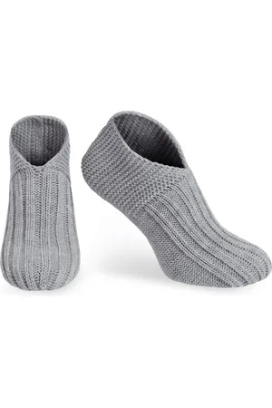Knit Factory Miles Slofsokken - Sokken voor Dames en Heren - Gebreide sloffen - Huissokken -