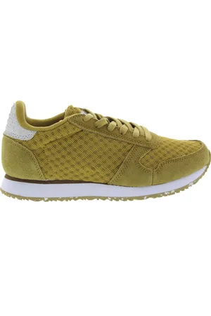 Woden Dames Veterschoenen Ydun Mesh Ii Ecru Olive