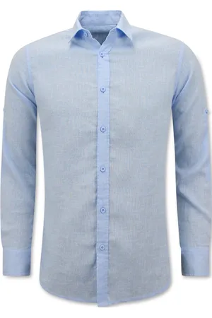 Enos Linnen Overhemd Heren - Regular Fit - Casual Linnen Shirt Heren Blanco - Linnen Blouse Heren - Licht