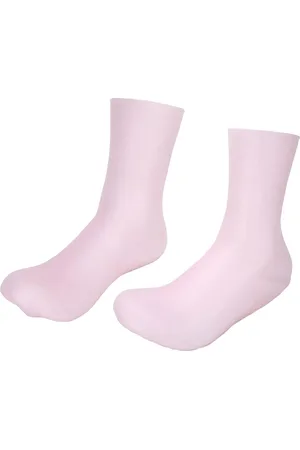 Merkloos Vochtinbrengende sokken, vochtgelsokken, zachte vochtinbrengende voetsokken voor dames en heren, gelsokken voor het hydrateren van droge voeten, katoenen gel teen hydraterende spa silicone