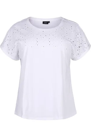 Zizzi VSOFIA SS T-SHIRT Dames T-shirt - White