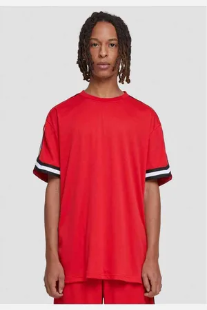 Urban classics Oversized Stripes Mesh Heren T-shirt - M